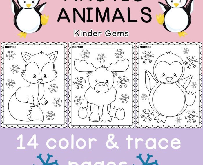 Free printable arctic animal coloring pages