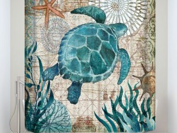 Sea turtle bathroom decor