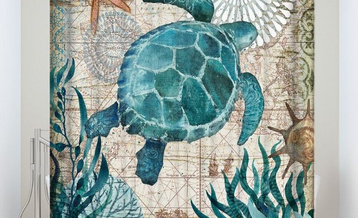 Sea turtle bathroom decor