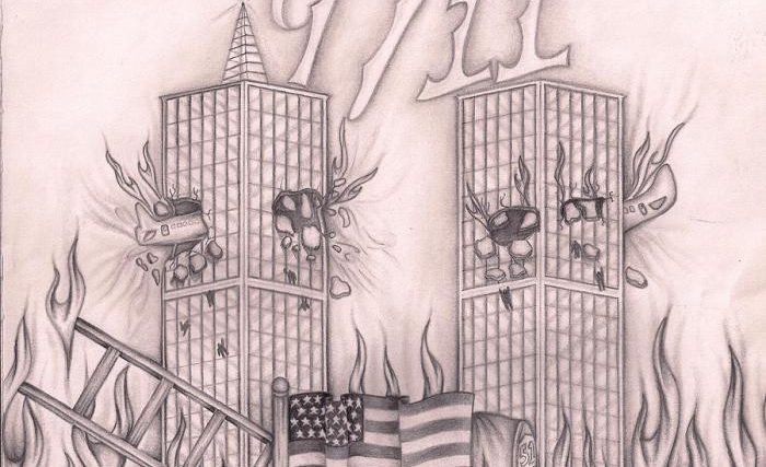 9/11 towers drawing easy