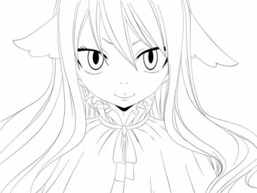 Fairy tale anime coloring page